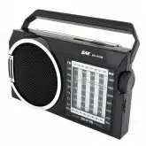 Rádio AM/FM BAK BK-810 com Bluetooth/400W/USB/SW 1-6/10 Bandas Selecionáveis Bivolt - Preto