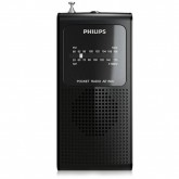 Rádio Portátil AM/FM Philips AE-1500S 0.2 watts RSM e Saída 3.5mm - Preto