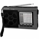 Rádio Portátil AM/FM/SW Ecopower EP-F89B 3W com Bluetooth/USB - Preto