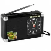 Rádio Portátil FM Ecopower EP-F211B com Bluetooth/USB/Slot para Micro SD - Preto