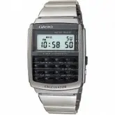 Relógio Calculadora Casio CA506-1D, com pulseira de aço inoxidável, Prata