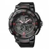 Relógio Q&Q Preto com Vermelho GW85J-002Y