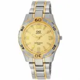 Relógio QeQ Masculino F282-403Y Prata com Dourado