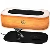 Speaker Abajur Home Tree YT-M1602-B2 com Bluetooth e Carregador sem fio Qi 20W Bivolt - Marrom