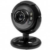 Webcam BAK BK-5800M com Microfone, 2MP - Preto e Cinza