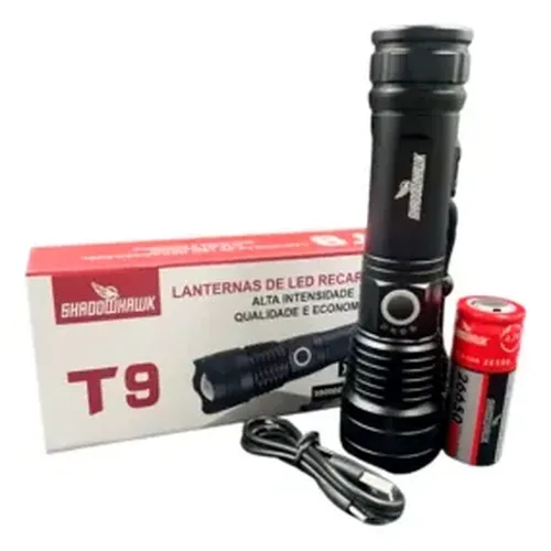 Linterna Led Shadowhawk T9 / 990000W / Pila Recargable