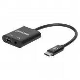 Cabo Adaptador Usb-C Macho Para Audio 3.5Mm Femea / Usb-C Femea Manhattan 153355