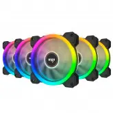 Cooler Para Gabinete Aigo Dr12 12X12 Led Rgb - Kit Com 5