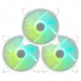 Cooler Para Gabinete Darkflash C6Ms 12X12 Led Rgb Branco - Kit Com 3