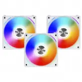 Cooler Para Gabinete Lian Li Uf-Al120-3W 12X12 Led Rgb Branco - Kit Com 3