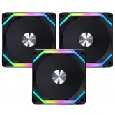 Cooler Para Gabinete Lian Li Uf-Sl120V2-3B 12X12 Led Rgb Preto - Kit Com 3
