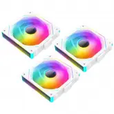 Cooler para Gabinete Teucer JM-1 Reverse 12X12 LED ARGB Branco - Kit com 3 (493214)