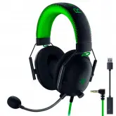 Fone Gamer Razer Blackshark V2 / Com Fio - Preto / Verde (Rz04-03230200-R3M1)