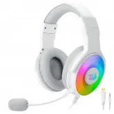 Fone Gamer Redragon H350W-Rgb-1 Pandora 2 Rgb / Com Fio - Branco