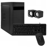 Gabinete Kit Mtek Dk01 Fonte 500W / Speaker / Mouse / Teclado Portugues - Preto