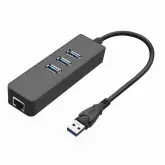 Hub Usb 3.0 Satellite A-Hub41 3 Portas / 3 Usb 3.0 / Rj-45 / 1000Mbps - Preto