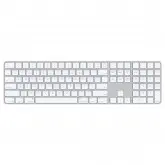 Teclado Apple Magic Mk2C3Ll/A Touch Id Numeric / Wireless / Bluetooth / Ingles - Prata / Branco