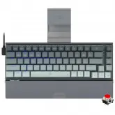 Teclado Gamer Mecanico Redragon K641G-GW-RGB-PRO Shaco Pro Wireless / Bluetooth / RGB / RED / Ingles - Cinza