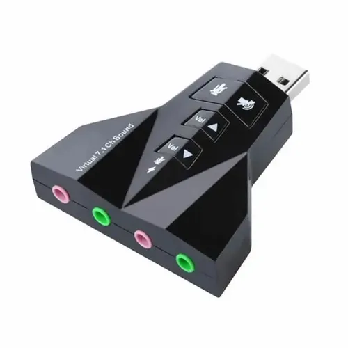 Placa De Som Usb 7.1Ch Virtual