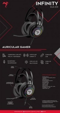Fone de Ouvido / Headset Kolke Infinity KGA-439 RGB USB